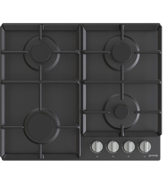 Газовая варочная панель Gorenje G641EXB, 4 конфорки, металл, черный
