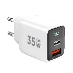 Сетевое зарядное устройство с дисплеем Cablexpert MP3A-PC-52, 35Вт GaN, QC3.0/PD3.0, 1хUSB, 1хType-C, белый, коробка, фото10