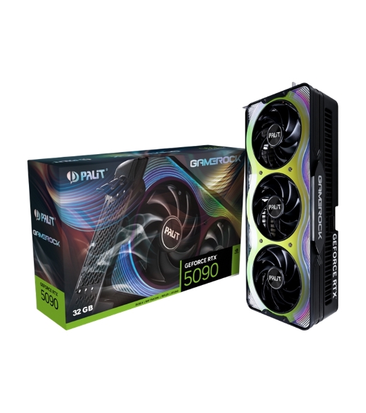 Видеокарта Palit PCI-E RTX 5090 GAMEROCK NVIDIA GeForce RTX 5090 32Gb 512bit GDDR7 2295/30000 HDMIx1 DPx3 HDCP Ret