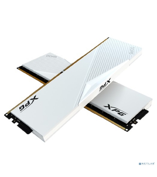 Оперативная память XPG Lancer, DDR5, 32GB (2x16GB), 6400MHz, CL32, DIMM, с радиаторами, белый