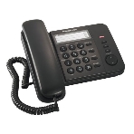 Телефон проводной Panasonic KX-TS2352RUB черный индикатор вызова,порт для доп. телеф. оборуд.,4 уровня громкости звонка, фото 1