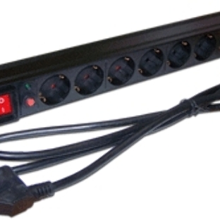 Блок розеток 19' 8 шт., 16A 250V, шнур питания 1.8 м
