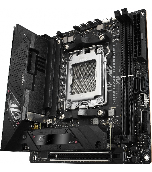 Материнская плата ASUS ROG STRIX X670E-I GAMING WIFI, AM5, AMD X670, 2xDDR5, 2xSATA, 2xM.2, 1xPCI-E 5.0 x16, 1xHDMI, 2xUSB-C, 1x 2.5Gb LAN, 3xUSB-A 3.2 Gen 2, 2xUSB-A 2.0, 7.1, Mini-ITX