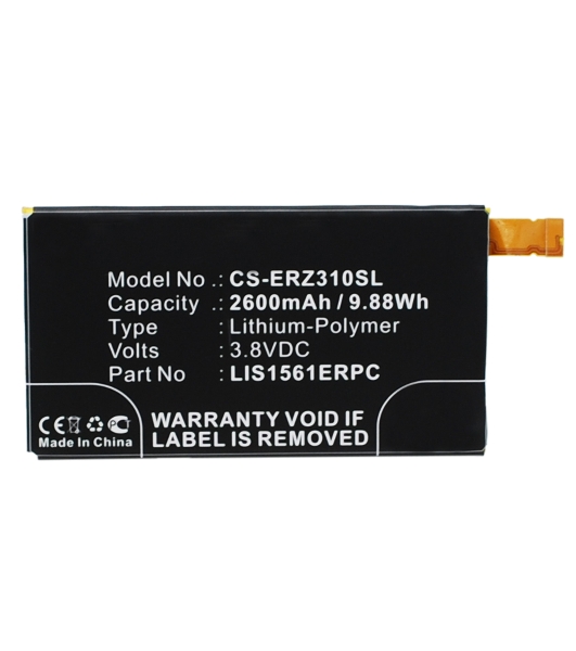 Аккумулятор CameronSino CS-ERZ310SL LIS1561ERPC для Sony Xperia Z3 Compact D5803 LTE 3.8V, 2600mAh, 9.88Wh