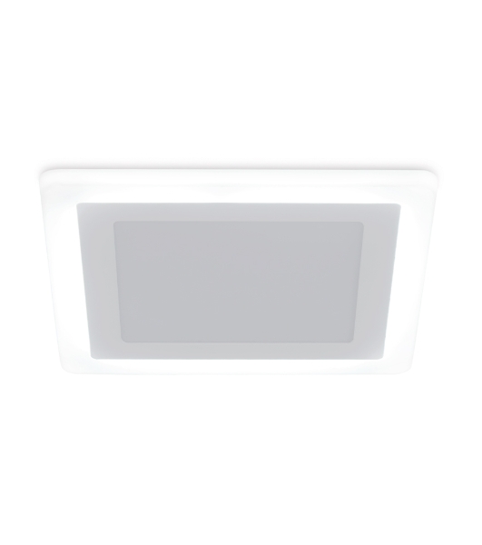 Встраиваемый cветодиодный светильник с подсветкой Ambrella light DCR390 3W+3W 4200K+4200K 220-240V 105*105*20 (A75*75)
