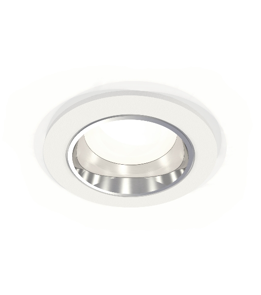 Комплект встраиваемого светильника Ambrella light XC6512003 SWH/PSL белый песок/серебро полированное MR16 GU5.3 (C6512, N6112)