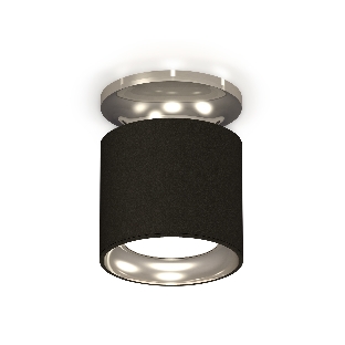 Светильник Ambrella Light XS7402080 SBK/PSL черный песок/серебро полированное MR16 GU5.3 (N7927, C7402, N7023)