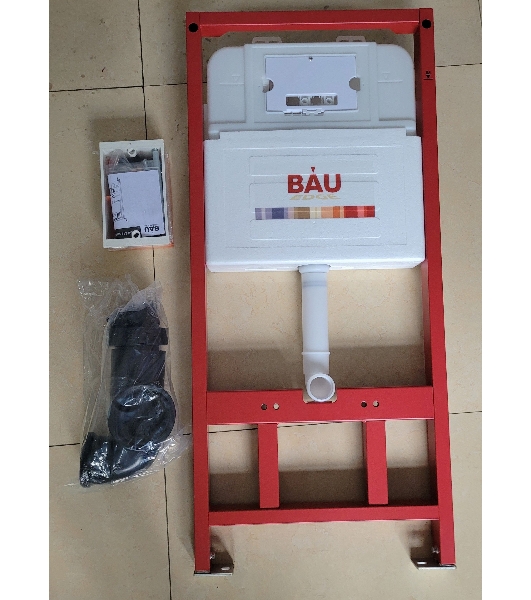 Инсталляция BAU PRO для подвесного унитаза, клавиша смыва BAU Dream для инсталляции, черный матовый