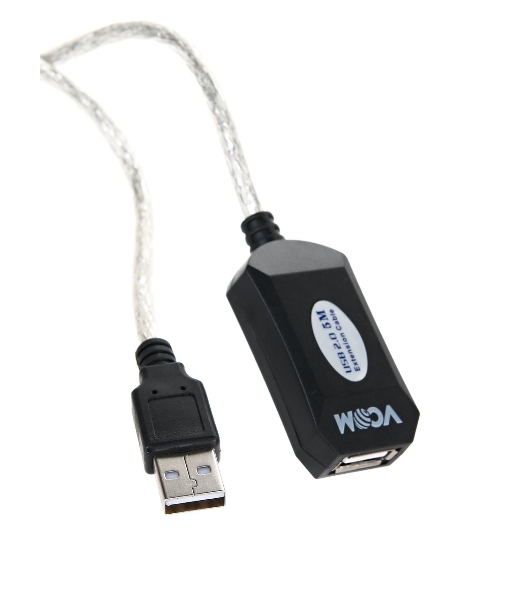 Кабель VCOM VUS7049-5M USB2.0-repeater, удлинительный активный Am-->Af 5м