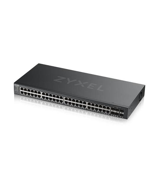 Коммутатор гибридный L2 Zyxel NebulaFlex Pro GS2210-50, rack 19', 44xGE, 4 комбо-порта (SFP/RJ-45), 2xSFP, автономное/облачное управление