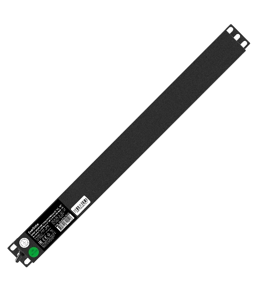 Блок розеток горизонтальный ExeGate ServerPro PDU-19H009 Al-5C135S-EU2.5-SW, 19', 1U, Алюминий, 5 IEC 320 C13, 5 Schuko, кабель с евровилкой VDE-250V-16A-3*1.5мм2, 2.5 метра, выкл. с подсветкой, черный