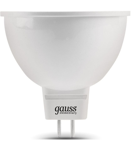 Лампа светодиодная Gauss Elementary MR16 9Вт цок.: GU5.3 спот 220B 4100K св. свеч. белый нейт. MR16 (упак.: 10 шт)