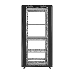 Шкаф телекоммуникационный 19' напольный 42U ExeGate EC-FS-42U.600.1000.G.V.BLACK (19”, 42U, 600x1000x2054mm (ШхГхВ), передняя дверь закаленное стекло, задняя перфорированная дверь, съемные боковые панели, пыле- и влагозащита IP20, встроенный вентиляционный модуль, 1 полка в комплекте, черный RAL 9004, 3 коробки), фото4