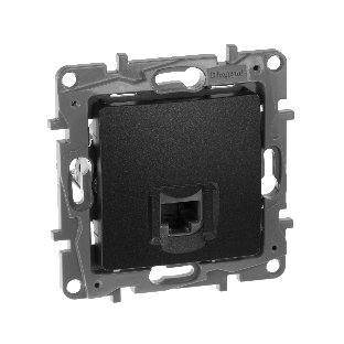 Информационная розетка RJ 45, категория 5e, UTP, Etika, антрацит