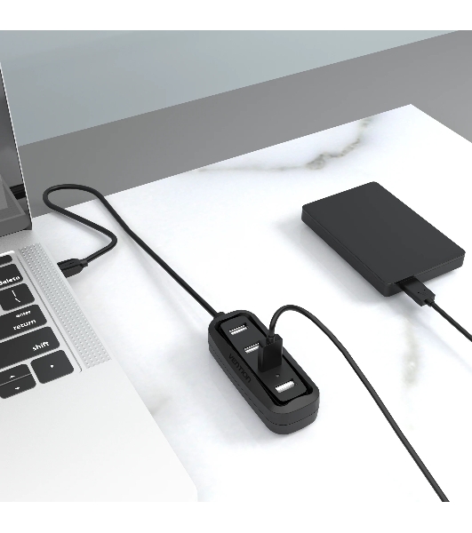 USB-концентратор Vention VAS-J43-B015, USB 2.0, USB 4 порта, USB
