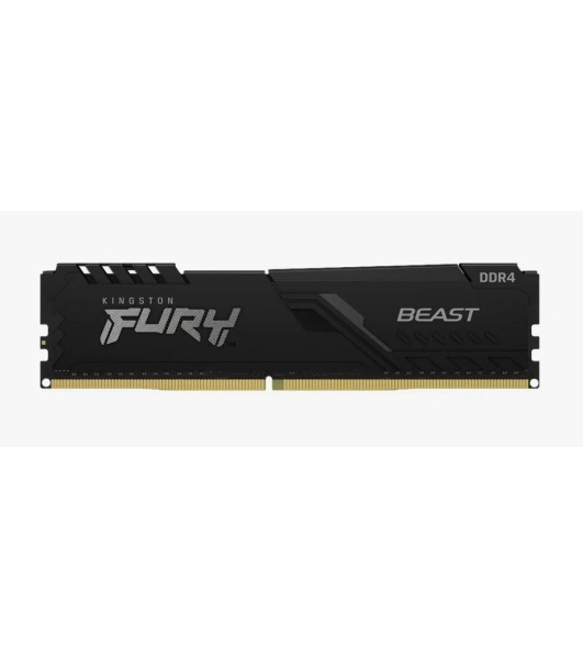 Оперативная память Kingston Fury Beast, DDR4, 16GB (1x16GB), 3200MHz, CL16, DIMM, с радиатором, черный