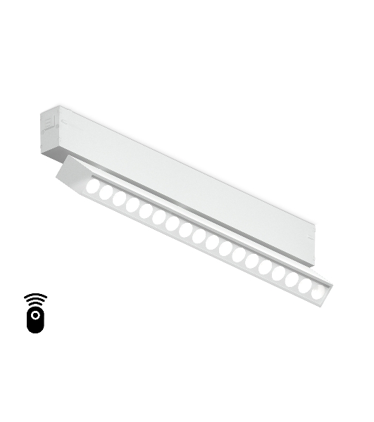 Управляемый светодиодный светильник для шинопровода Magnetic Ambrella light GL1351 WH белый IP20 18W 3000K-6400K 220V 24° 342*25*112 (Без ПДУ)