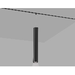 Акцентный подвесной светильник GL4525 BK черный IP20 12W 3CCT 3000-6000K SMART 48V 24° D40*300, фото 1