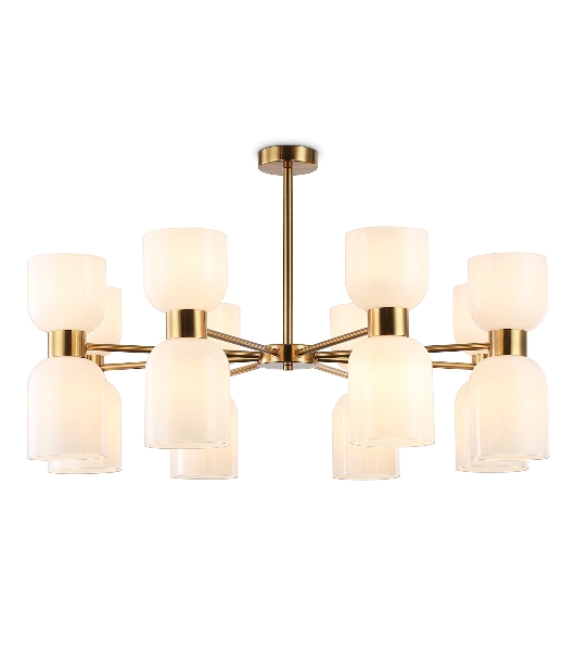 Люстра Ambrella light LH56095/16 BS/FR латунь/белый матовый E14*16 max 40W D860*510