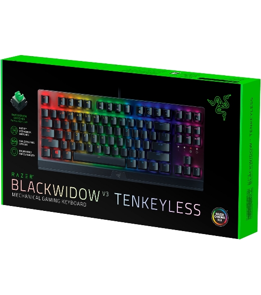 Клавиатура Razer BlackWidow V3 Tenkeyless проводная, USB, чёрный