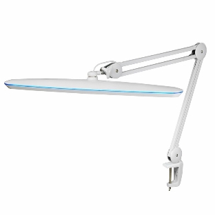 Лампа настольная бестеневая Rexant, струбцина, 'Blue Stream', 117 SMD LED, диммер (4 уровня), белая