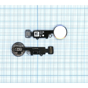 Кнопка HOME в сборе с механизмом и шлейфом для iPhone 7, 7 Plus, 8, 8 Plus, SE 2, SE 3 белый