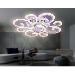 Потолочный светодиодный светильник FA5146/8+1 CH хром 112W D620*130 (ПДУ РАДИО 2.4G), фото4