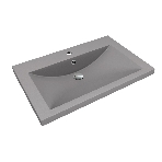 Тумба под раковину Bau Stil Loft grey brushed, раковина кварцевая BAU Stil 75, серый металлик, фото7