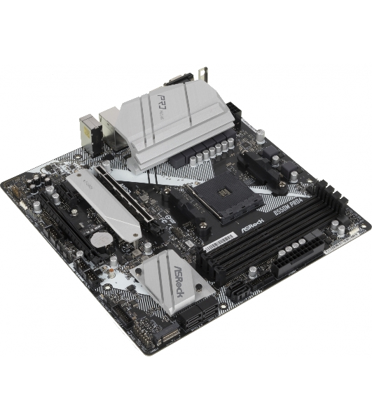 Материнская плата ASRock B550M Pro4, AM4, AMD B550, 4xDDR4, 6xSATA, 2xM.2, 1xPCI-E 3.0 x16, 1xPCI-E 4.0 x16, 1xDisplayPort, 1xHDMI, 1xVGA, 1x 1Gb LAN, 3x3.5 мм, 7.1, Micro-ATX