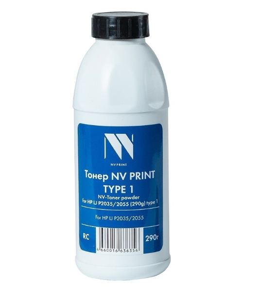 Тонер NVPrint HP P2035/2055 (CE505A/ CE505X) (290г) для HP LaserJet P2030, P2035, P2050,P2055; Canon (719) LBP 6650, 6680, 6300, 6310, MF 5840, 5880, 5940, 5980 Type1