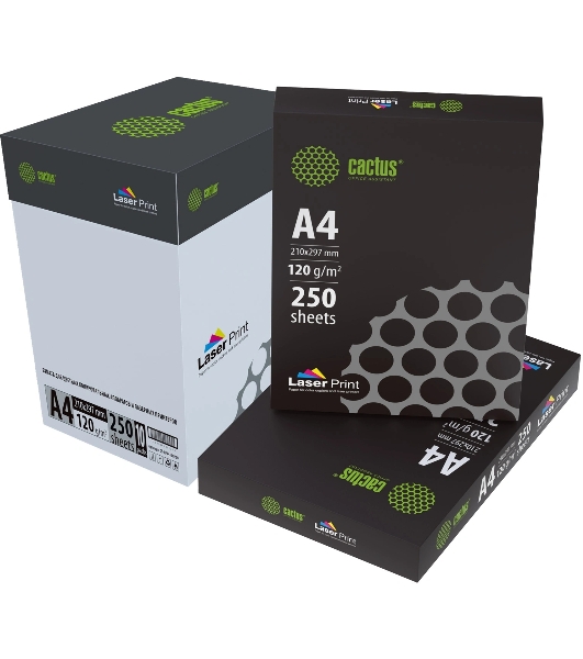 Бумага Cactus CS-LPA4120250 A4/120г/м2/250л./белый для лазерной печати
