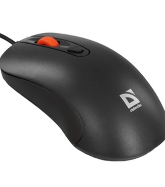 Мышь проводная Defender Omega MB-522 черный, 1600 dpi, USB, кнопки - 4