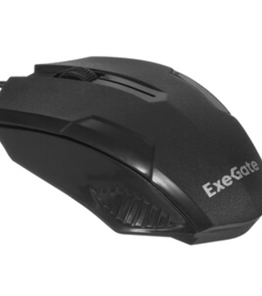 Мышь проводная ExeGate SH-9025S черный, 1000 dpi, USB, кнопки - 3