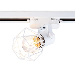 Трековый однофазный светильник Ambrella light GL5001 WH белый E27 max 40W D92*163