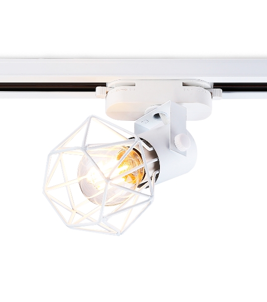 Трековый однофазный светильник Ambrella light GL5001 WH белый E27 max 40W D92*163