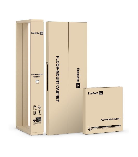 Шкаф телекоммуникационный 19' напольный 42U ExeGate EC-FS-42U.600.1000.G.V.BLACK (19”, 42U, 600x1000x2054mm (ШхГхВ), передняя дверь закаленное стекло, задняя перфорированная дверь, съемные боковые панели, пыле- и влагозащита IP20, встроенный вентиляционный модуль, 1 полка в комплекте, черный RAL 9004, 3 коробки)