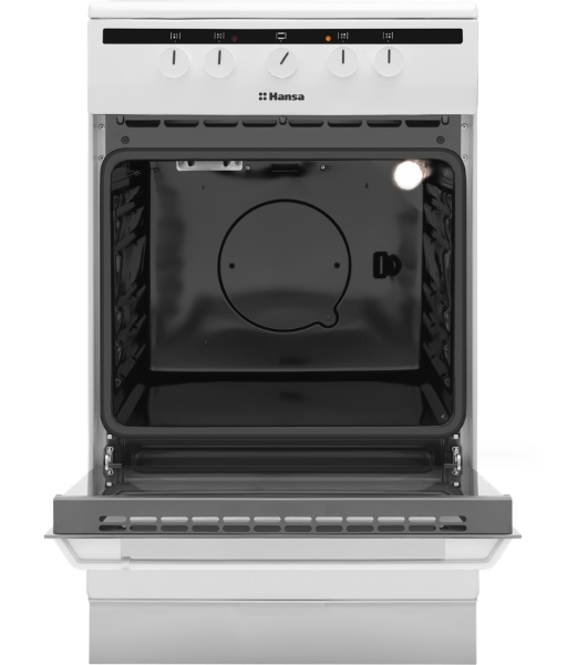 Плита электрическая Hansa FCCW54002 белый, конфорок 4 шт, духовка 68 л, 50 см x 85 см x 60 см