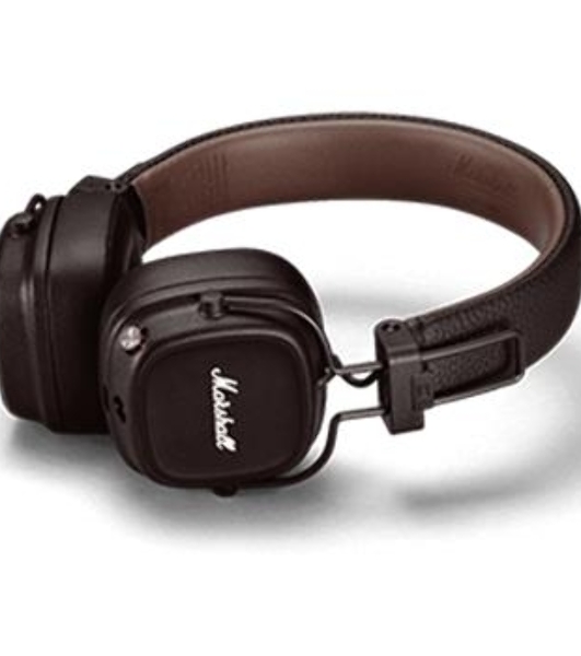Беспроводные/проводные наушники Marshall Major IV коричневый, накладные, Bluetooth + проводной, беспроводная зарядка, до 80 ч