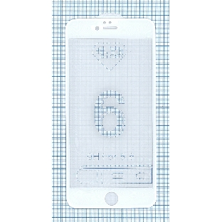 Защитное стекло 6D для Apple iPhone 6/6S Plus белый