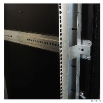 Шкаф телекоммуникационный напольный 42U (600 1000) дверь перфорированная, задние двойные перф., черный, фото3