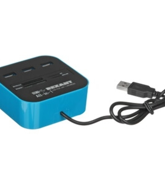 Кард-ридер Rexant 18-4118/черный/MS/MS PRODUO/M2/MMC/SD/microSD/microSDHC/microSDXC/USB Type-C/пластик