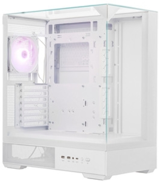 Компьютерный корпус ZALMAN P40 Prism, ATX, белый, WINDOW, 2x3.5', 3x2.5', 1xUSB TYPE-C, 2xUSB 3.0, REAR 1x120мм ARGb