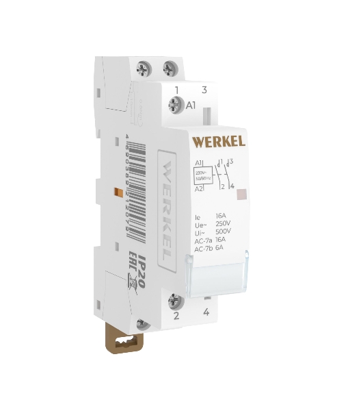 Контактор модульный Werkel 16 A 2NO (1 мод.) W941M16O