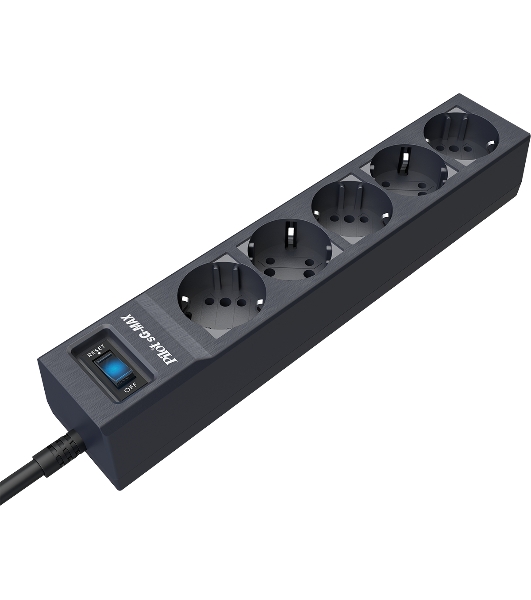 Сетевой фильтр Pilot sG-Max 5 outlets (GP), 15А/3.3 kVt, automatic circuit-breaker, 10 m, gfaphite