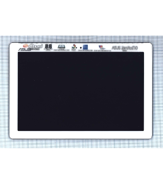 Модуль (матрица + тачскрин) для Asus Zenpad 10 (Z300CL) белый с рамкой