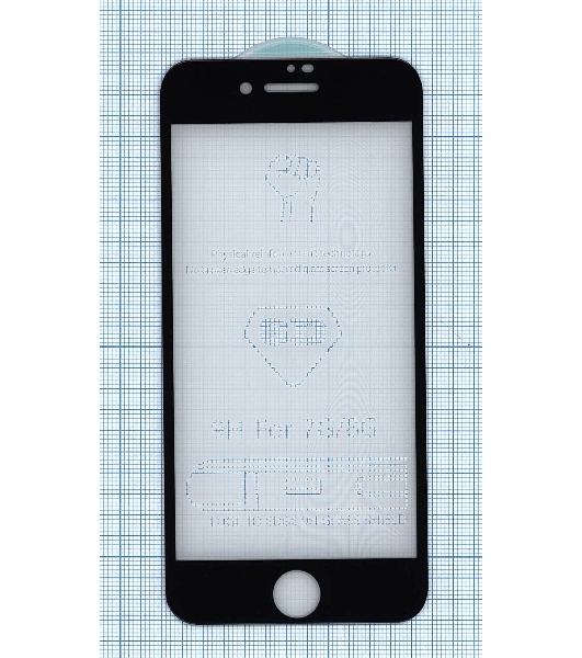 Защитное стекло 6D для Apple iPhone 7/8 черный