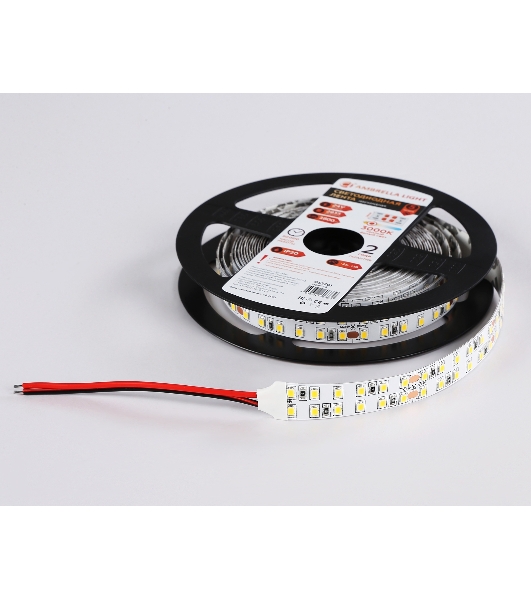 Светодиодная лента Ambrella light GS3701 2835 240Led /24W m/ 24V IP20 3000K/ 5000*14*1.2mm (2 конт.)