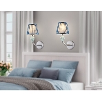 Настенный светильник Ambrella light LH75065 CH/DB хром/темно синий E14 max 40W 230*150*300, фото4