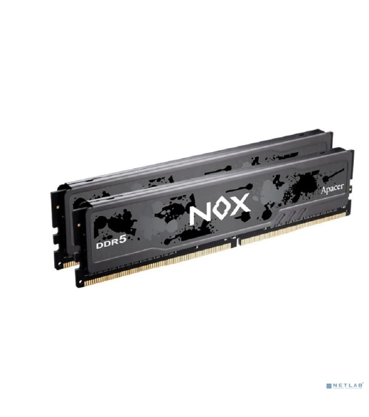 Оперативная память Apacer Nox, DDR5, 32Gb (2x16Gb), 5200MHz, CL40, DIMM, радиатор, серый/черный