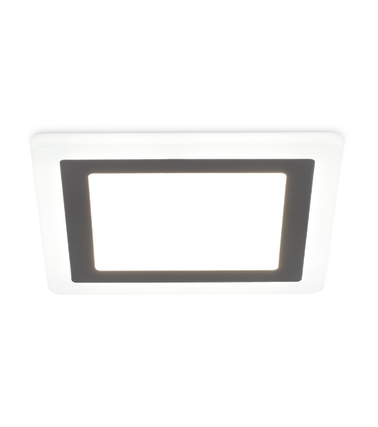 Встраиваемый cветодиодный светильник с подсветкой Ambrella light DCR394 12W+4W 4200K+4200K 220-240V 195*195*20 (A155*155)